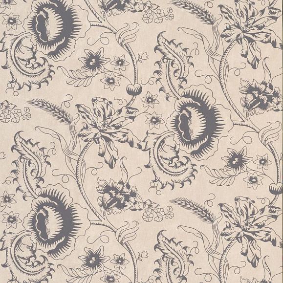 Обои Little Greene Archive Trails II Woodblock Mono 0291WOKNIGH